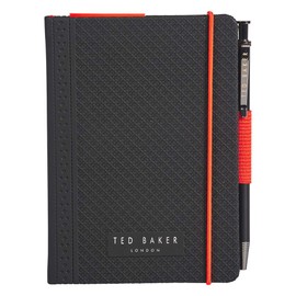 Ted Baker A6 Notebook and Pen - Black Brogue Geo Design
