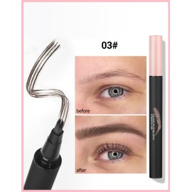 Erinde Liquid Microblading Eyebrow Pen For Women, Waterproof Long - Lasting Smudge Proof, Angled Brow Definer, Filler Dye Eye Brow Pencil Thin Hair Like stroke for shaping, Multi-Use for Eyebrows