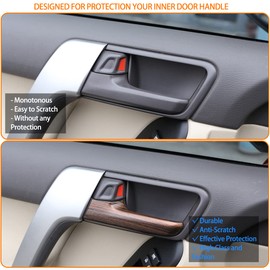 Fit for Toyota Land Cruiser Prado FJ150 150 2010-2018 ABS Car Inner Door Handles Cover Trim, Anti-Scratch Interior Door Handle Decoration Cover, 4 PCS (Pine Wood Grain)