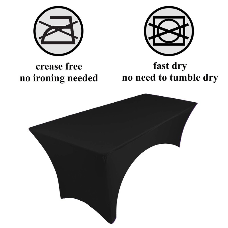 pod linen spandex stretch cover tablecloth for 6ft table 1SIDE