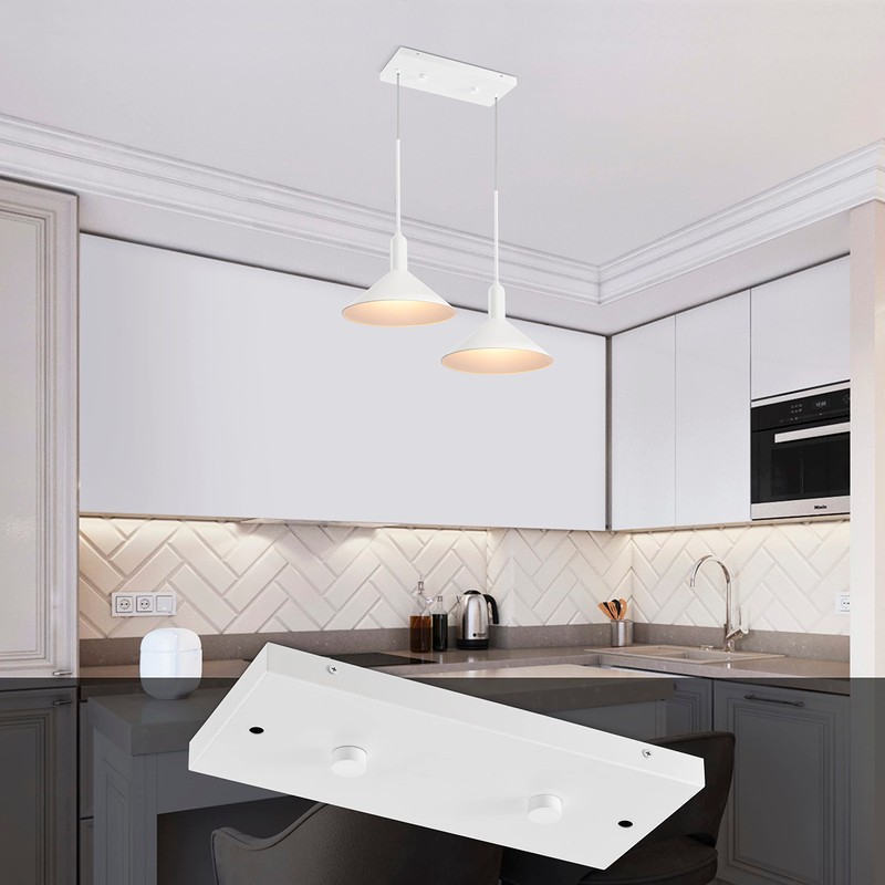 Two Pendant Light Linear Canopy Accessory Light Kit, 14 inch