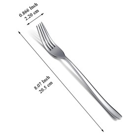 Kyraton Dinner Forks Set of 12 Pieces, 20.5cm Stainless Steel Table Forks Cutlery Set for Home, Restaurant, Hotel, Dishwasher Safe