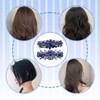 2Pcs Set Elegant Hair Accessories, Crystal Vintage Blue Hair Barrettes