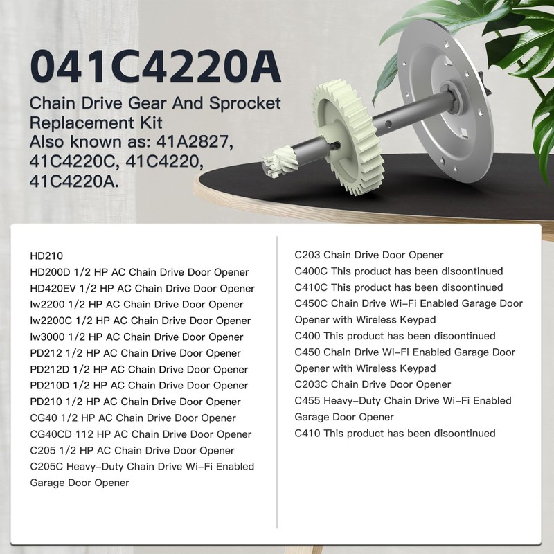 Replacement for Liftmaster 41c4220a Gear and Sprocket Kit Work with