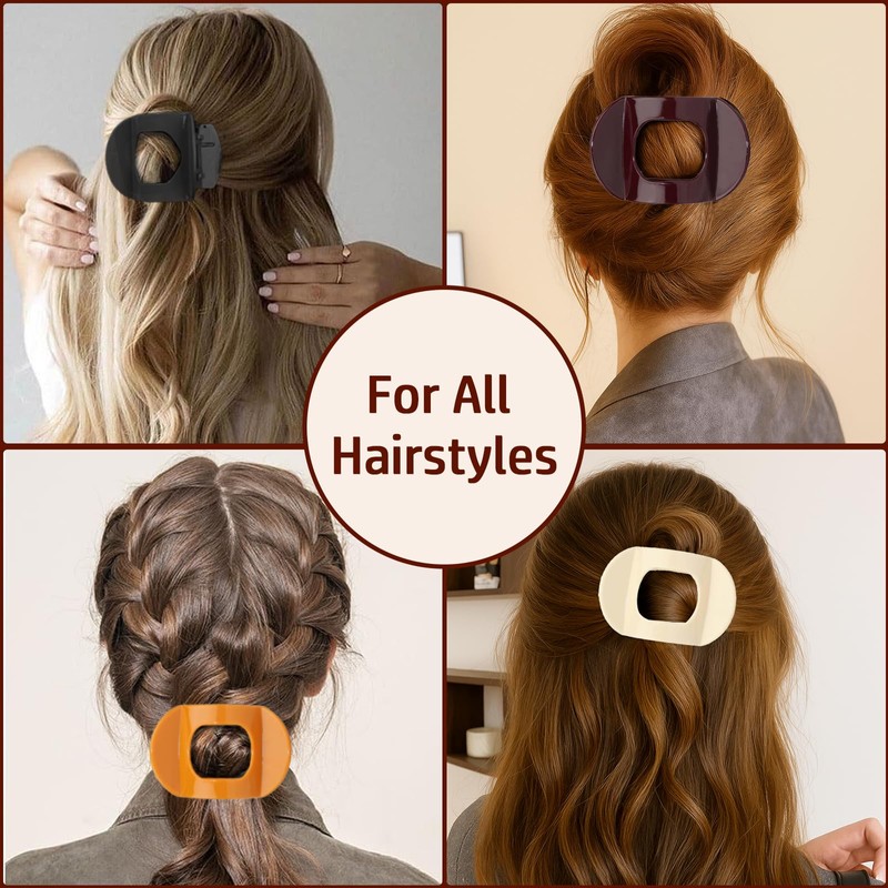 Duckbill Hair Clips for Women, Flat Hairs Claw Clip, Non-Slip
