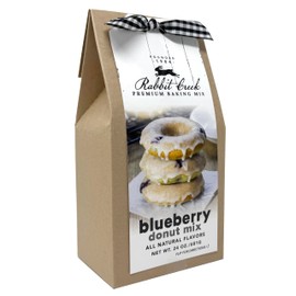 Rabbit Creek Blueberry Donuts Mix – With Glaze Included – Baked Donuts, Not Fried – Donut Baking Mix