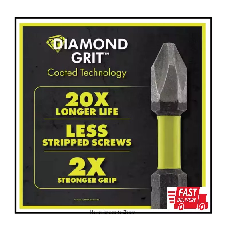 Ryobi (5-Piece) 2 In. Diamond Grit Impact Drive Bits Ryobi