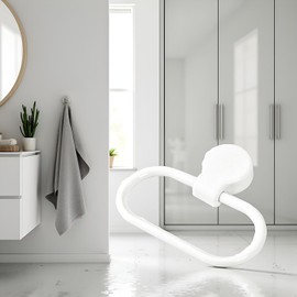 Anello per asciugamani a mano, Porta asciugamani adesivo, Anelli per asciugamani per parete bagno, Porta asciugamani ad anello per asciugamano rotondo a parete, Bagno