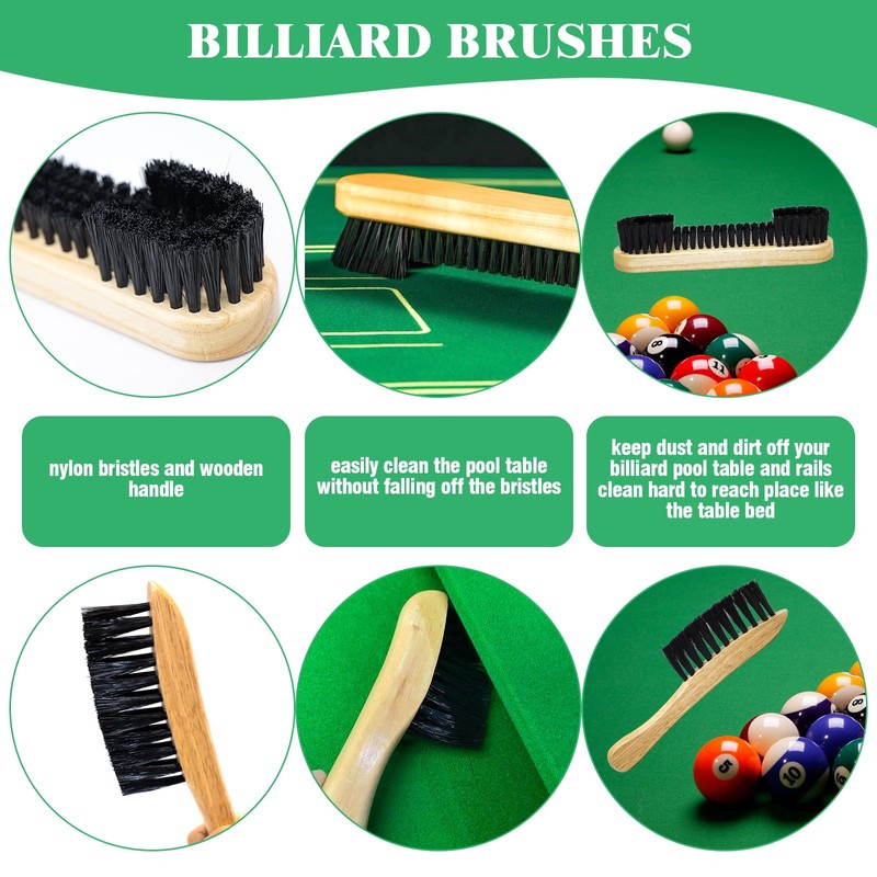 Yuahar 21 Billiards Pool Table Cleaning Set W Wooden Pool