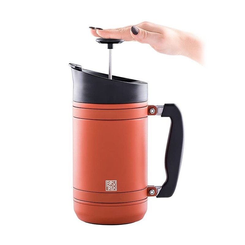 BruTrek BaseCamp Coffee Press - Double Wall Insulated Stainless Steel