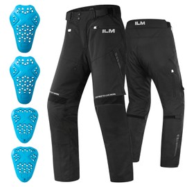 ILM Motorcycle Riding Pants Men CE Armored Motocross Touring All Season Protective P04 (L,32L)