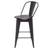 HAOBO Home Swivel Metal Barstools High Back Counter Bar Stools