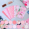 42Pcs Pink Charm Packs for Quilting, 100% Cotton Fabric Squares