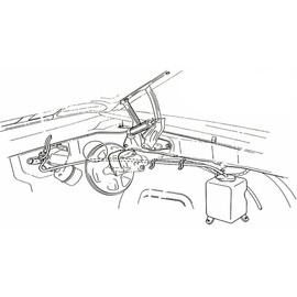 Inline Tube Replacement For 1968-72 Olds Cutlass Washer Hose Kit For Bottle on Driver Side AC Cars 3pc Kit