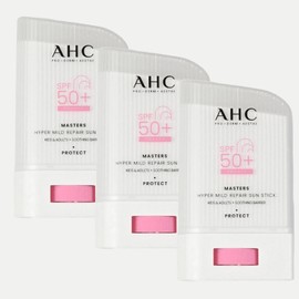 AHC 선스틱 22g 3개 마스터즈 하이퍼 마일드 리페어 데일리 무기자차 AHC Sun Stick 22g 3pcs Masters Hyper Mild Repair Daily SPF [22g, 3 pieces]