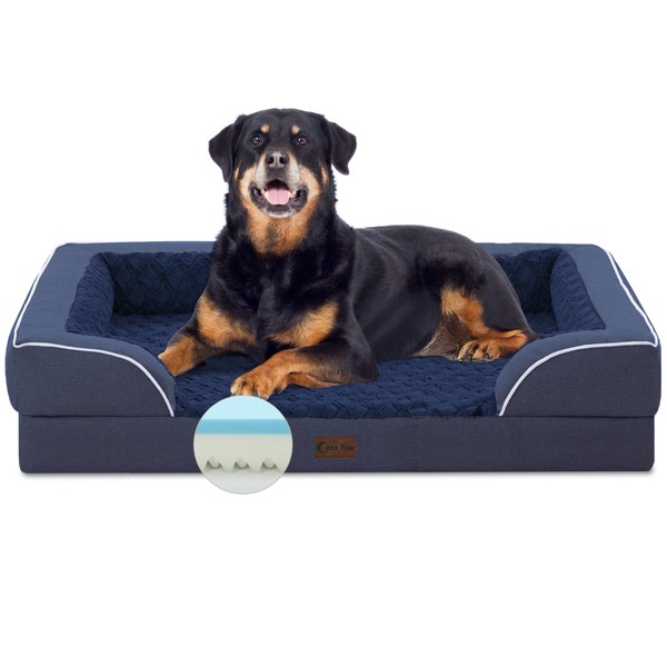 Casa Paw Orthopedic Waterproof Dog Bed for Extra Large Dogs,