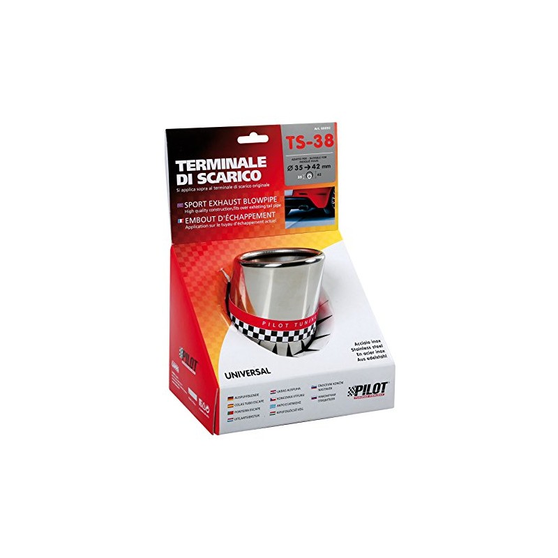 Lampa 40869 Stainless Steel Exhaust Trim TS-38, 35-42mm, 2 Ports,