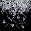 MTLEE 100 Pieces Plastic Earrings Covers for Sensitive Ears, Clear