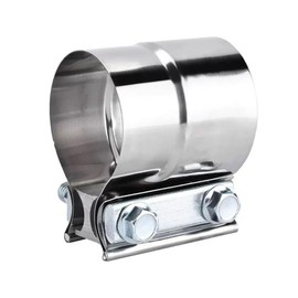 AotoKoop 2.25in Exhaust Clamps, 2-1/4 Lap Joint Band Clamp Stainless Steel for Pipes Mufflers Catalytic Converters (1 pc)