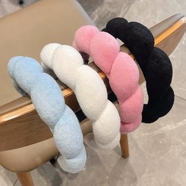 Women's Towel Face Wash Headband Headband Pink 3ea