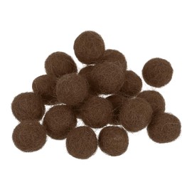 PATIKIL Wool Felt Balls Beads Wool Felting Pom 1cm 10mm Brown for Home Crafts Handcrafts Project DIY Pack of 20