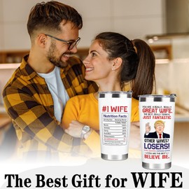 Gifts for Wife from Husband, Wife Gifts, Valentines Day Gifts for Wife, Wedding Anniversary, wife Birthday Gift Ideas, Wife Christmas Gift Ideas, Romantic Gifts I Love You Gifts for Her, 20 Oz Tumbler