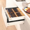 Utoplike In-drawer Knife Block Bamboo Kitchen Knife Drawer Organizer,Large handle