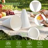 Roshtia 100% Biodegradable Ice Cream Cone Cups 6oz Compostable Sugarcane