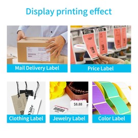 110mm Shipping Label Printer with Stand USB Cable High Speed Direct Thermal Printer Receipt Label Maker Sticker Compatible with Windows & Mac for Barcode Express Clothing Jewelry Label Price Printing