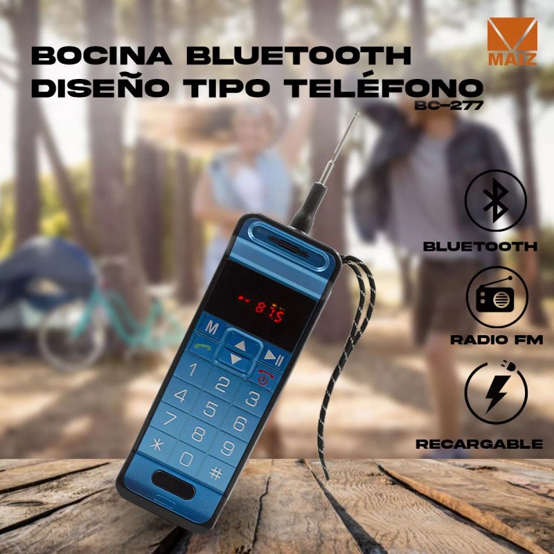 Maíz 10pzs Bocina Bluetooth Recargable Usb Diseño Teléfono Radio