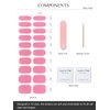 AutyaMee Semi Cured Gel Nail Strips (Baby Pink), 20 Pcs