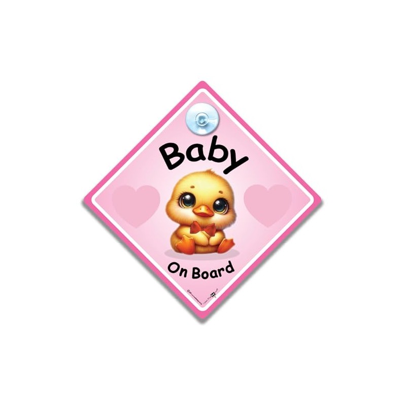 Baby on Board Car Sign with Cute Duck Design, 14