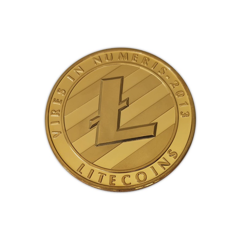 Eillwin Litecoin Crypto Rare Gold Color Coin collectible & commemorative