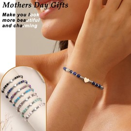 Gigi Gifts for Grandma, Grandma Gifts for Christmas Nana Motehrs Day Gift Heart Beaded Bracelets for Women 60th Birthday Gift for Her Stocking Stuffers