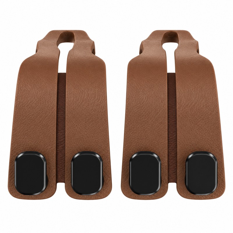 2-in-1 Car Headrest Hook for Bags – Compact Seat-Back Organizer