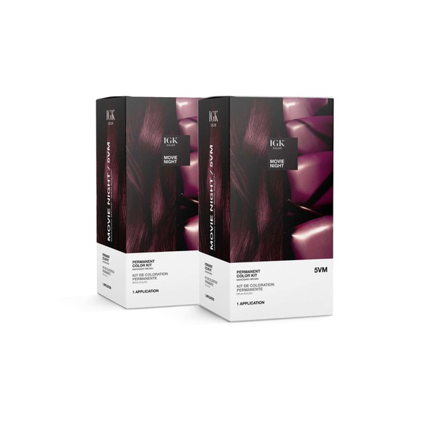 IGK Permanent Color Kit MOVIE NIGHT - Mahogany Brown 5VM