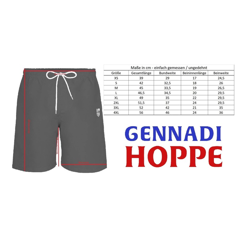 Gennadi Hoppe Men's Swimming Shorts Long Swimming Trunks Beach Shorts