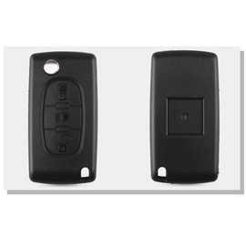 Key Shell Compatible with Citroen C2 C3 C4 C5 C6 C8 Xsara Picasso Berlingo - Compatible with Peugeot 207 307 308 407 408 3008 5008 Partner 807 1007 - Fiat Ulysse (3 Buttons - Citroen VA22 CE052CE053