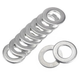 sourcing map 30mm x 17mm x 3mm Carbon Steel Flat Washer for Screw Bolt 50Pcs