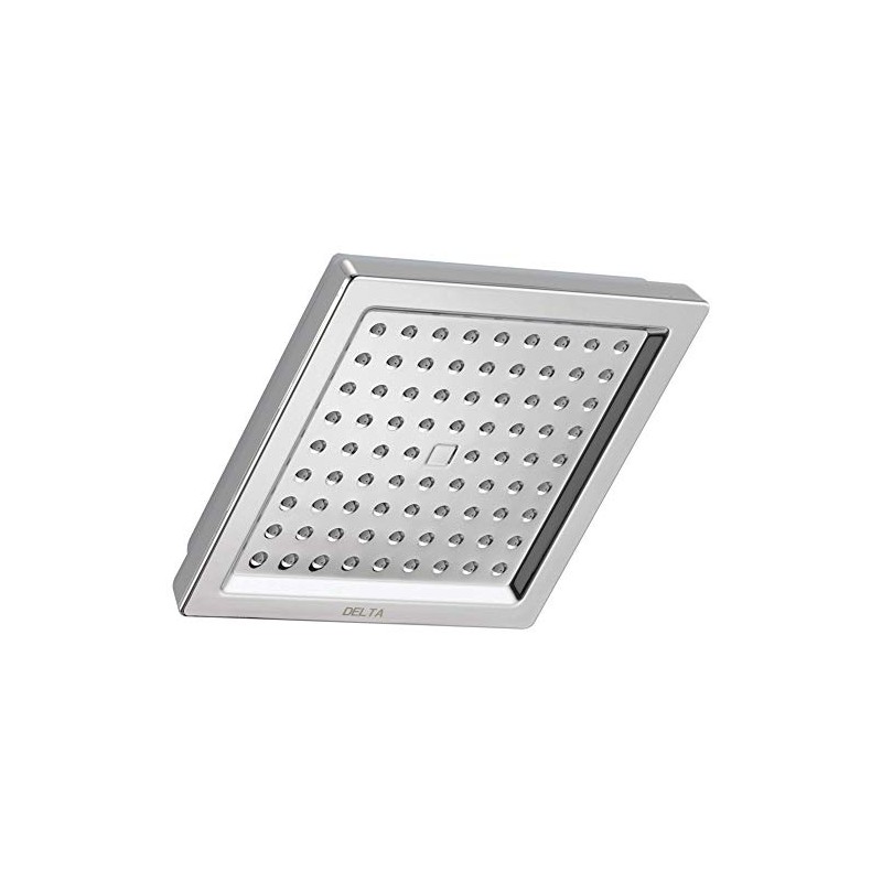 Delta Chrome Rain Shower Head, 6.5 Inch Square Shower Head