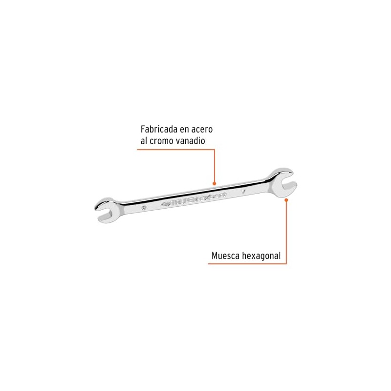 Truper Expert LL-30607, Llave española, milimétrica 6 x 7 mm