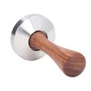 Coffee Tamper Stainless Steel Base Wooden Handle Heavy Duty Coffee