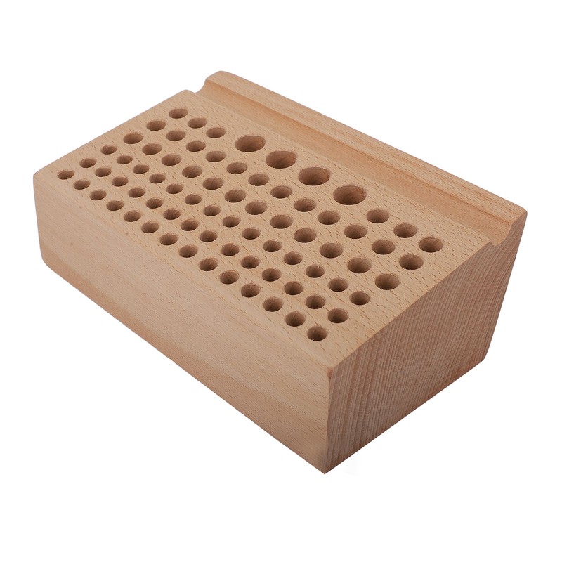 Leather Craft Tool Holder 76 Holes Durable Beech Diverse Sizes