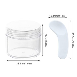 FDKJOK 6 Pcs Cosmetic Sample Jars, 10ml Travel Pots, Travel Bottles Pots Sample Pots for Toiletries with Scoops Tool and Labels for Creams Make-up Sample Glitter Nail Art Storage(White)