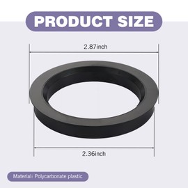 Dogary 4 PCS Automotive Wheel Hub Center Rings, Shock-absorbing Ring-shaped Wheel Hubs Replacement, Suitable for 60.1mm Vehicle Wheel Hubs and 73.1mm Wheel Center Holes (Black)