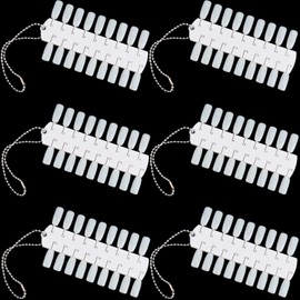 Maitys 6 Sets 216 Tips Double Layer Nail Color Display Card Plastic Nail Polish Sample Display with Chain for Design Practice Training