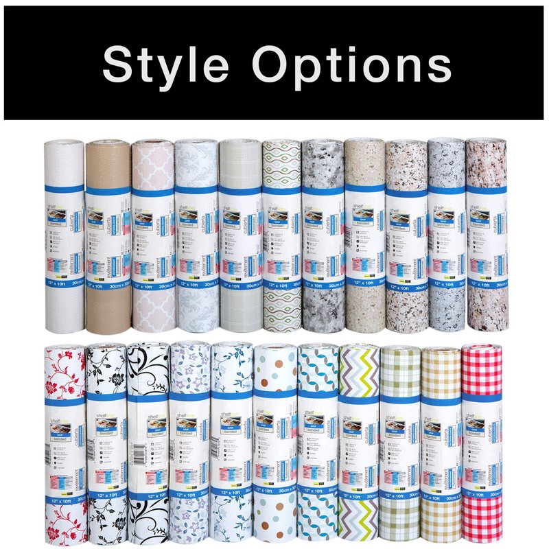 Pro-Mart 8742400 Ocean Origami Grip Bonded Shelf Liner, 12" x