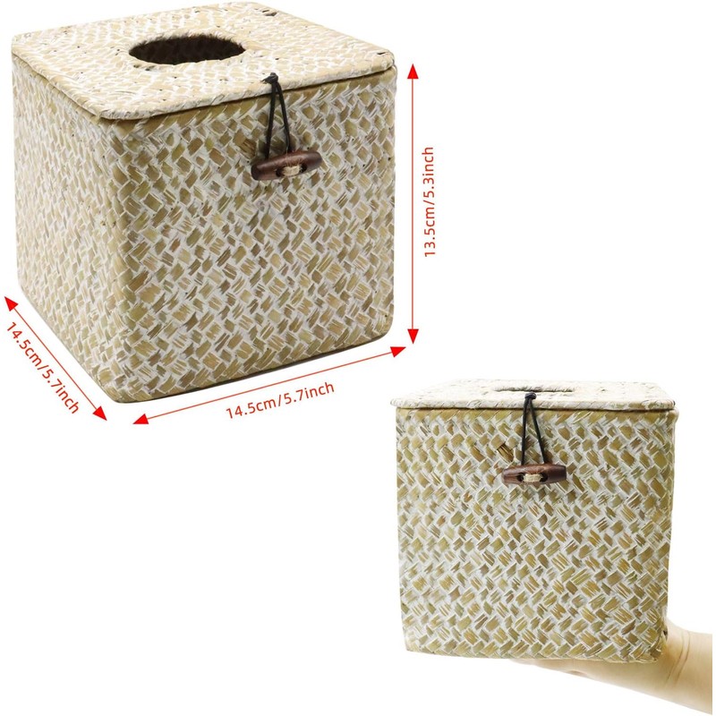 Funda de caja de pañuelos cuadrada, soporte de caja de
