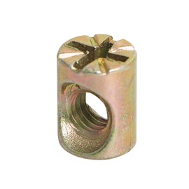 Aopin Tuercas de barril cruzadas con ranuras para muebles, camas, cunas, sillas, M6 x 13 mm, 30 unidades