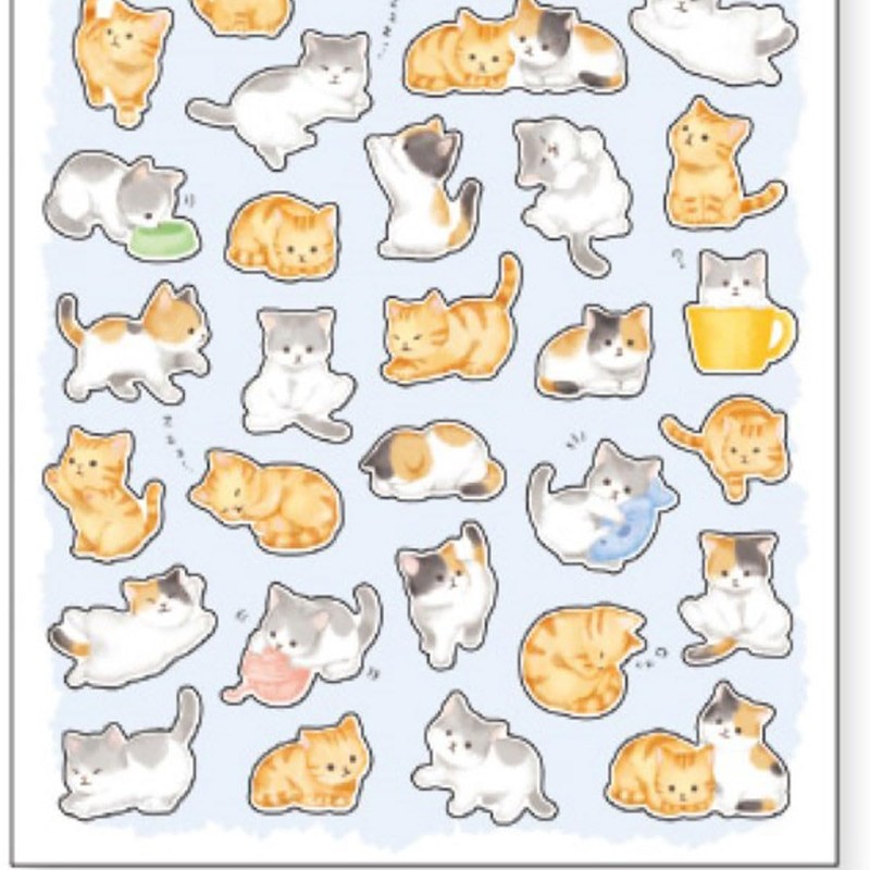 Mamemame Animal 80942 Animal Sticker Masking Tape Material [Cat]